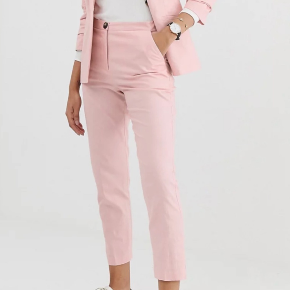 ASOS DESIGN Linen Clean Cigarette Trouser